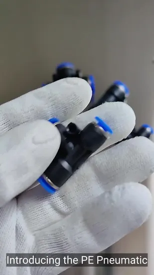 PE Blue Plastic Air Hose Connector Quick Pneumatic Fittings